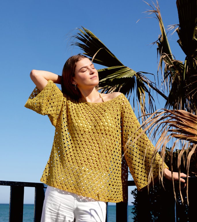 Lana Grossa PULL MOTIF AJOURÉ DE BRIDES Diversa