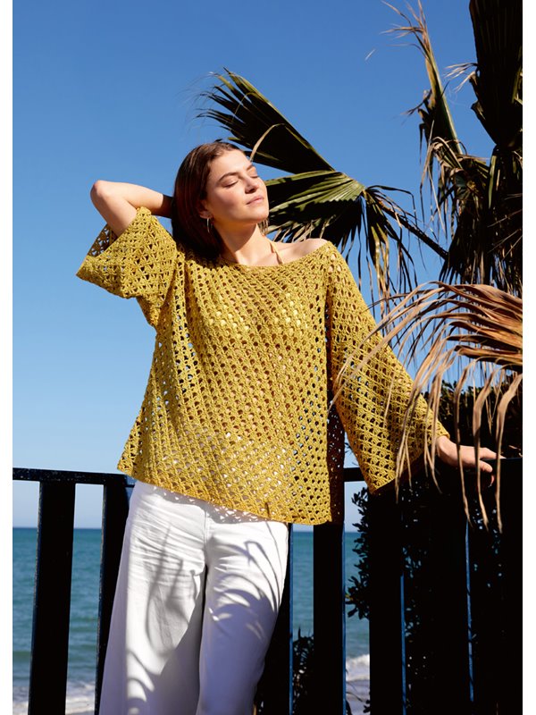 Lana Grossa PULL MOTIF AJOURÉ DE BRIDES Diversa