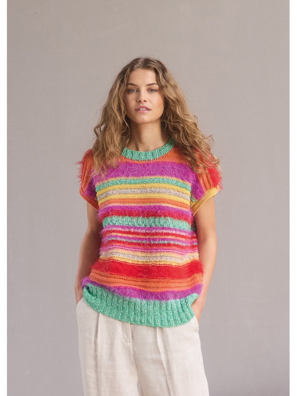 Lana Grossa DÉBARDEUR RAYÉ Basta, Bottoni & Summer Softness