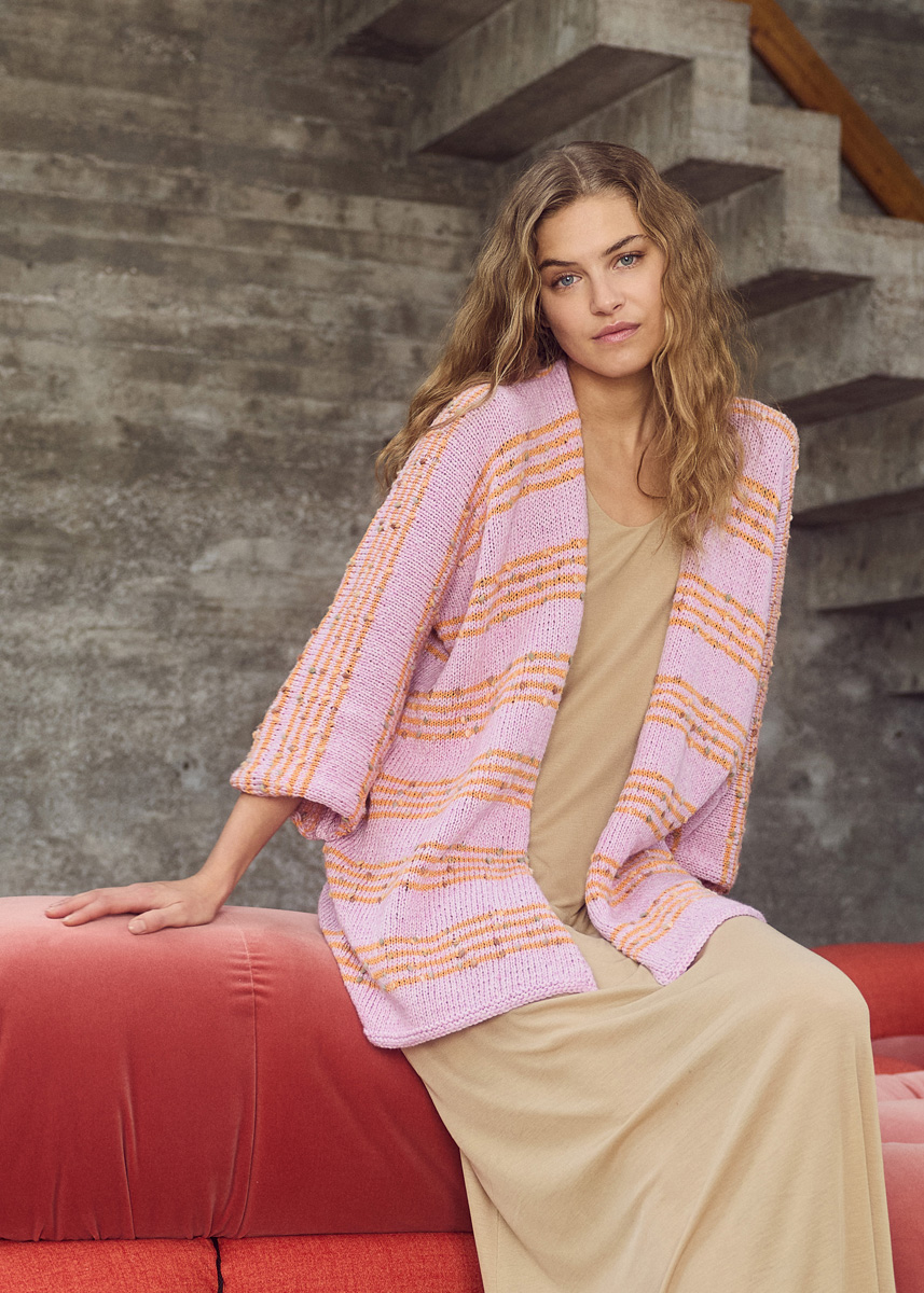 VESTE KIMONO Summer Softness & Popcorn de Lana Grossa