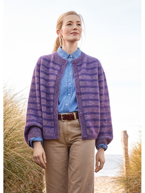 Lana Grossa GILET À RAYURES TOP-DOWN Merino Superiore & Silkhair