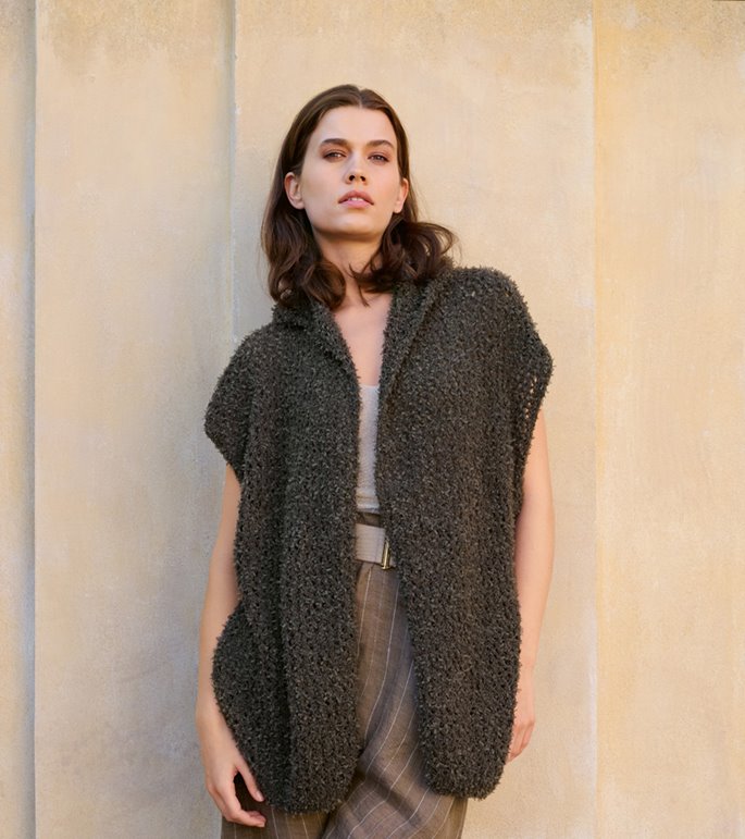 Lana Grossa GILET À CAPUCHE Frizzante