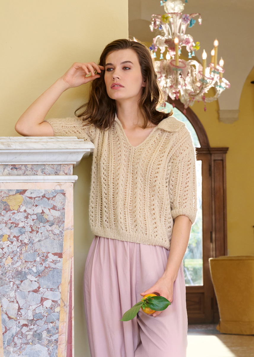 Lana Grossa PULL POLO Setasuri Pearls