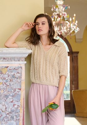 Lana Grossa PULL POLO Setasuri Pearls