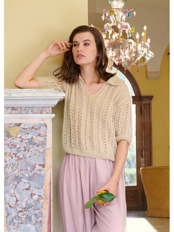 Lana Grossa PULL POLO Setasuri Pearls