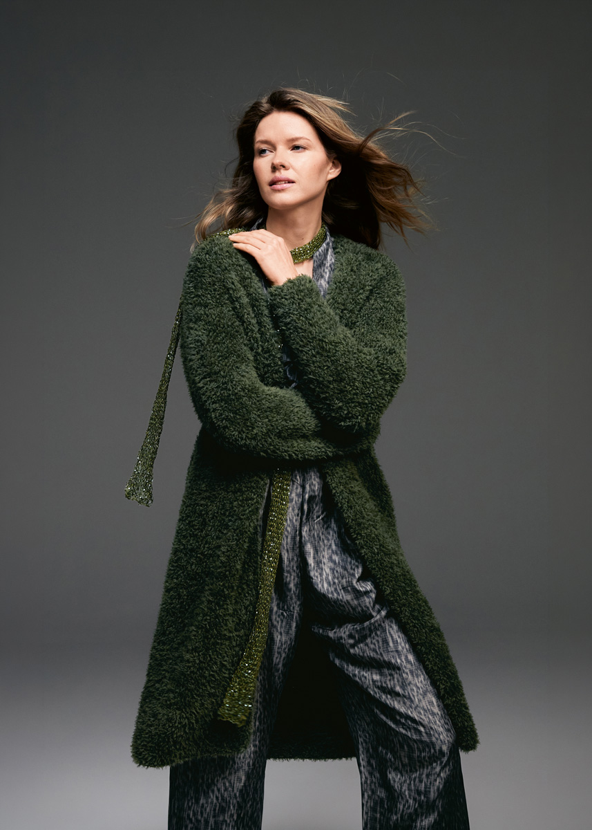 MANTEAU Pelliccia de Lana Grossa