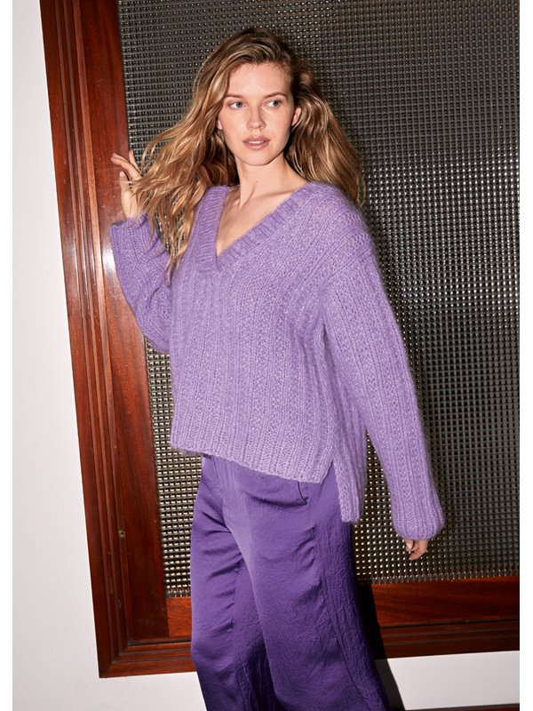 Lana Grossa PULL AVEC UNE ENCOLURE EN V Mohair di Gio