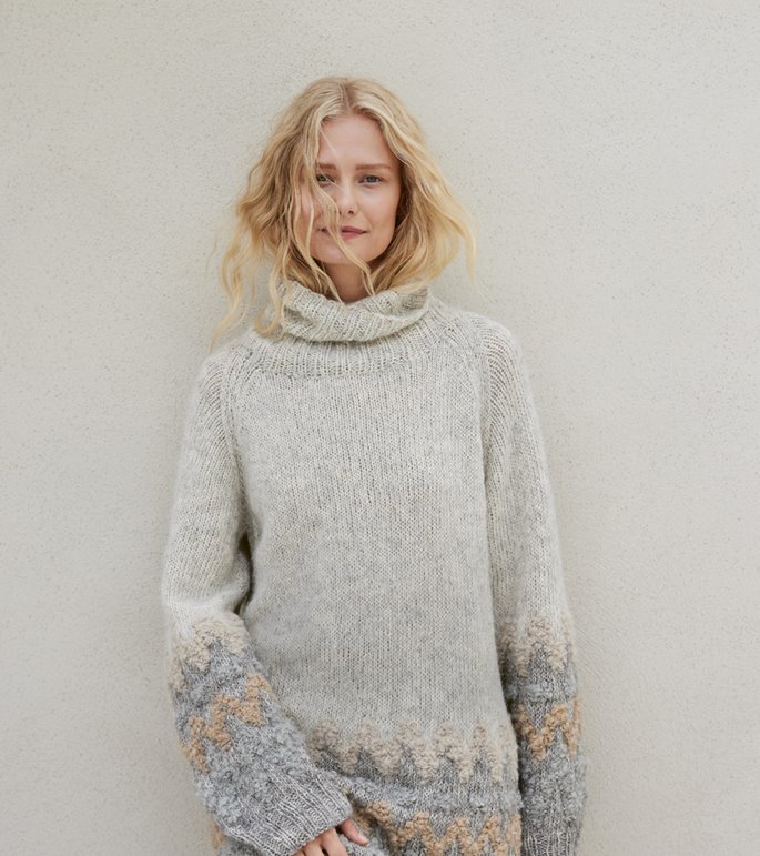 Lana Grossa PULL RAGLAN Natural Alpaca Pelo & Orsetto