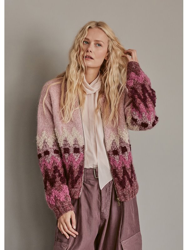 Lana Grossa GILET EN MOTIF JACQUARD Natural Alpaca Pelo, Silkhair & Orsetto