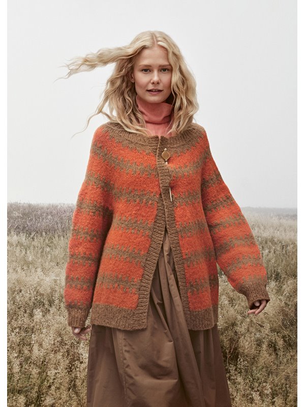 Lana Grossa CARDIGAN AVEC UN EMPIÈCEMENT ROND Nebbia